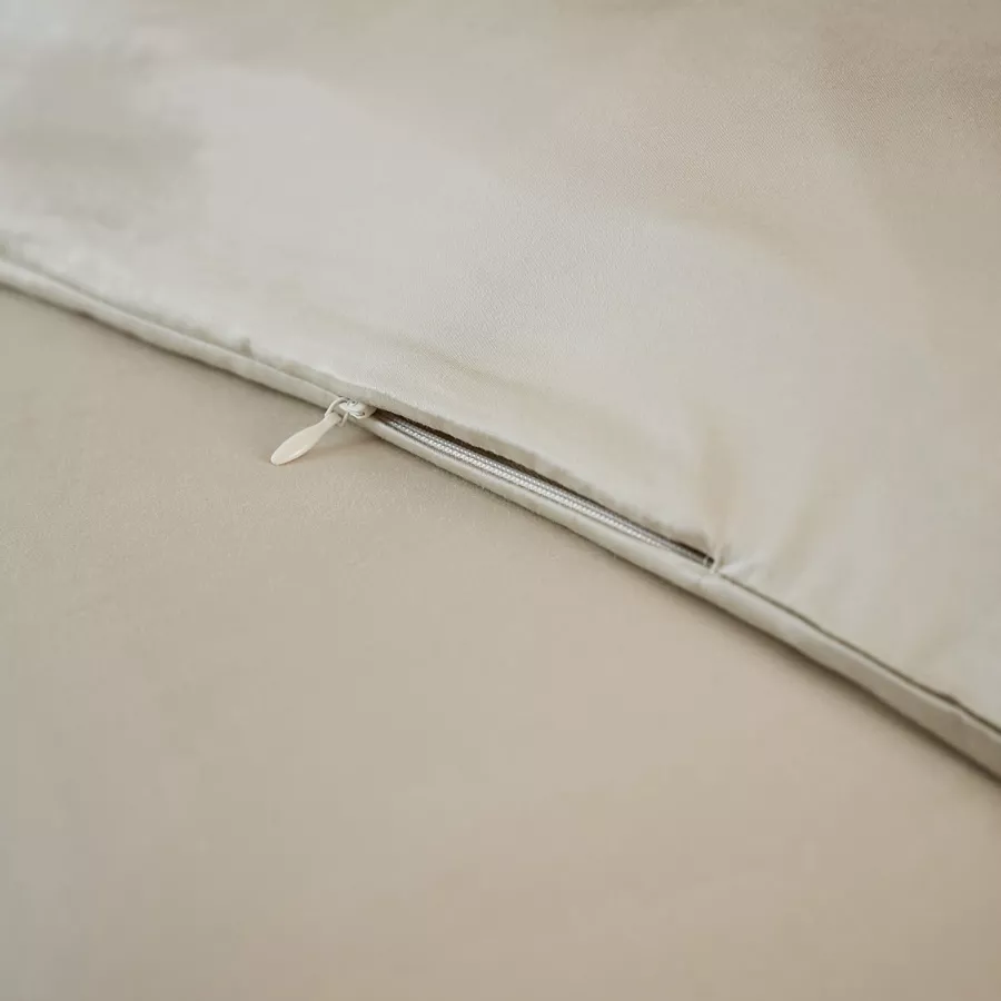 Eminza Housse De Couette Satin De Bambou (260 X 240 Cm) Salomé Beige