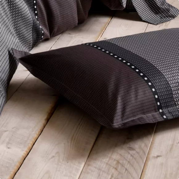 Eminza Housse De Couette Satin De Coton (260 X 240 Cm) Enzo Noire
