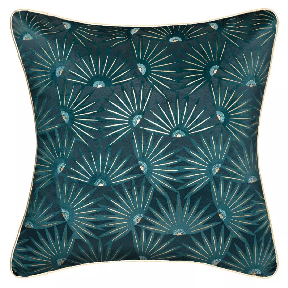 eminza Housse de coussin carrée (40 x 40 cm) Feel Bleu canard