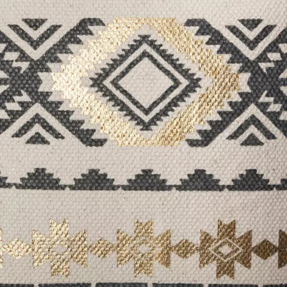 Eminza Housse De Coussin Carrée Coton (40 X 40 Cm) Etnik Gris