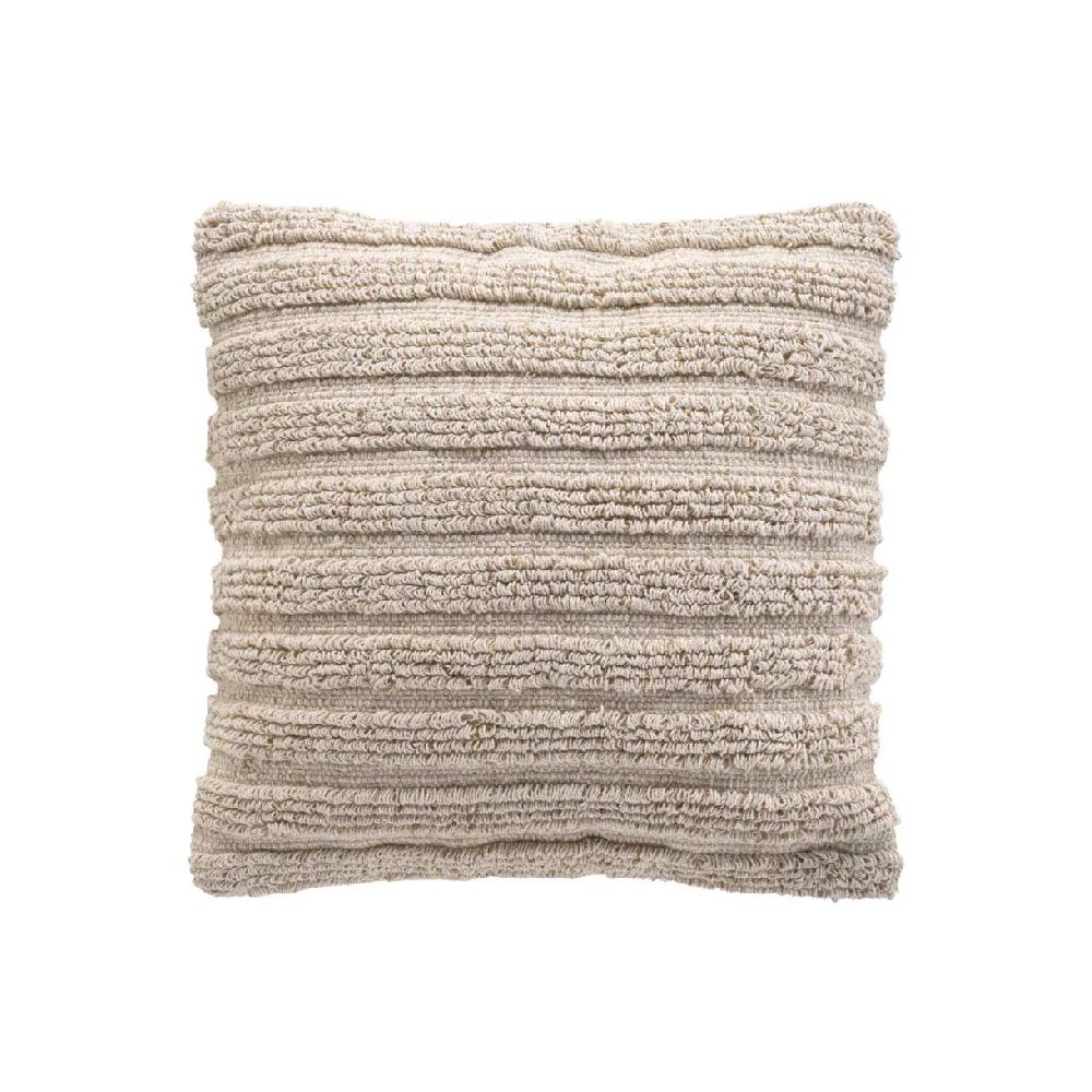 eminza Housse de coussin carrée coton (40 x 40 cm) Kiyo Beige