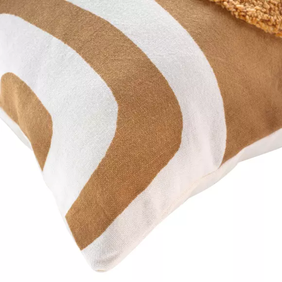 Eminza Housse De Coussin Carrée Coton (40 X 40 Cm) Mirade Camel