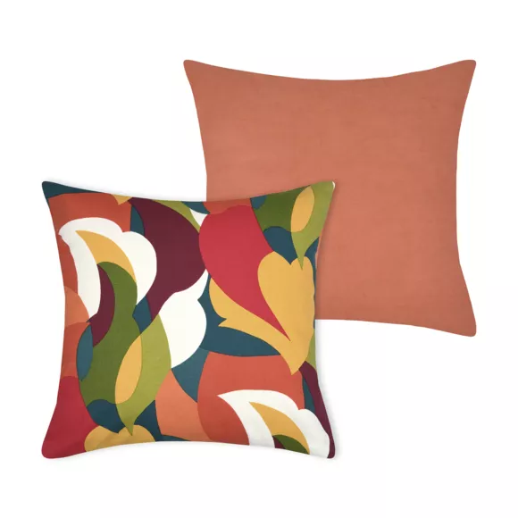 Eminza Housse De Coussin Carrée Coton (40 X 40 Cm) Pekan Multicolore