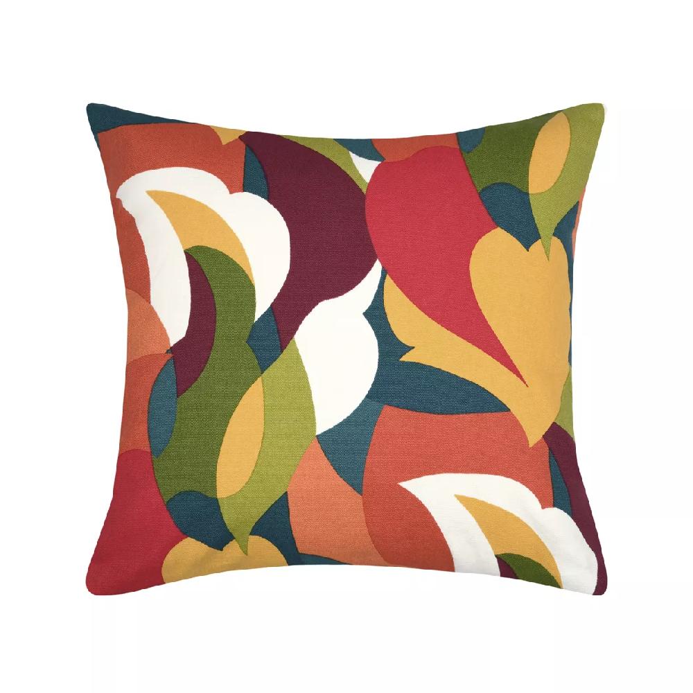 eminza Housse de coussin carrée coton (40 x 40 cm) Pekan Multicolore