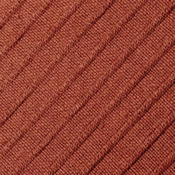 Eminza Housse De Coussin Carrée Coton Tissé (40 X 40 Cm) Léa Terracotta