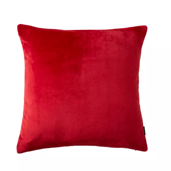Eminza Housse De Coussin Carrée Flanelle (60 X 60 Cm) Didou Rouge