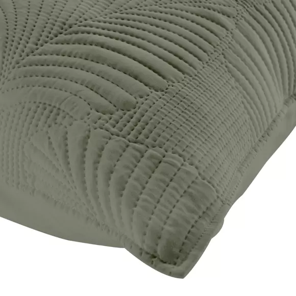 Eminza Housse De Coussin Carrée Microfibre (40 X 40 Cm) Palombine Vert Kaki