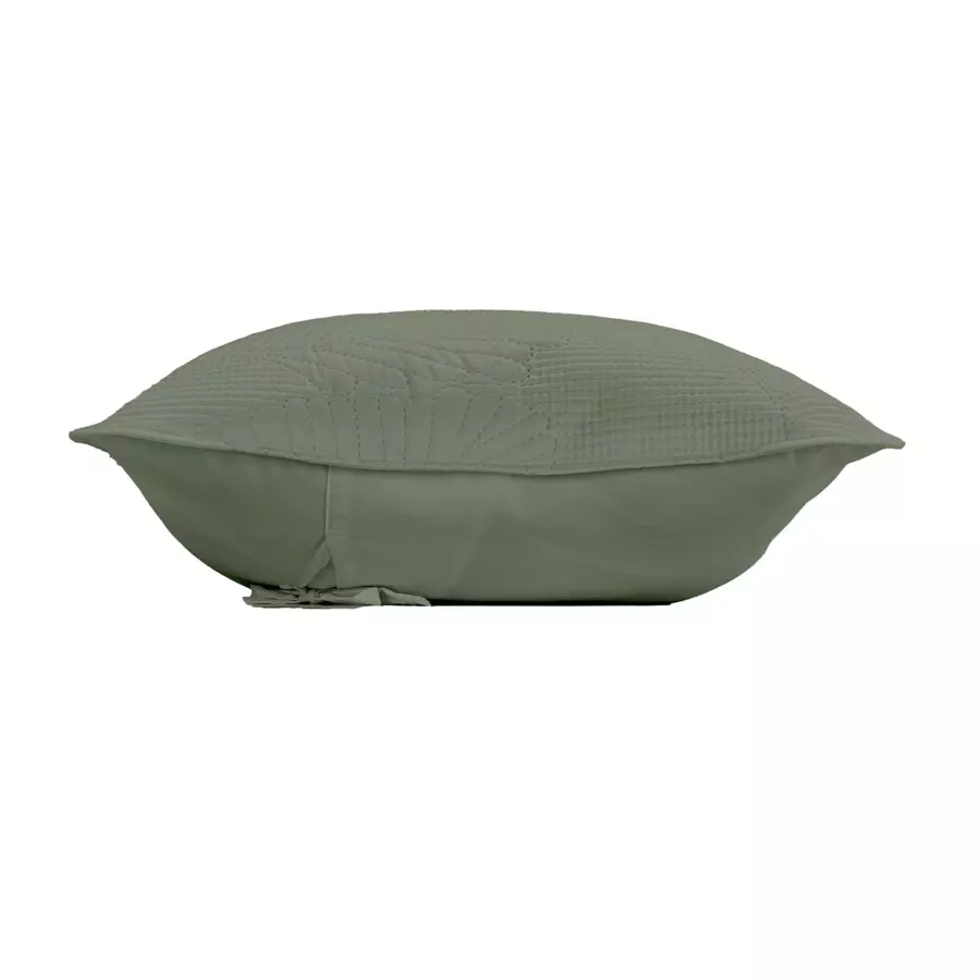Eminza Housse De Coussin Carrée Microfibre (40 X 40 Cm) Palombine Vert Kaki