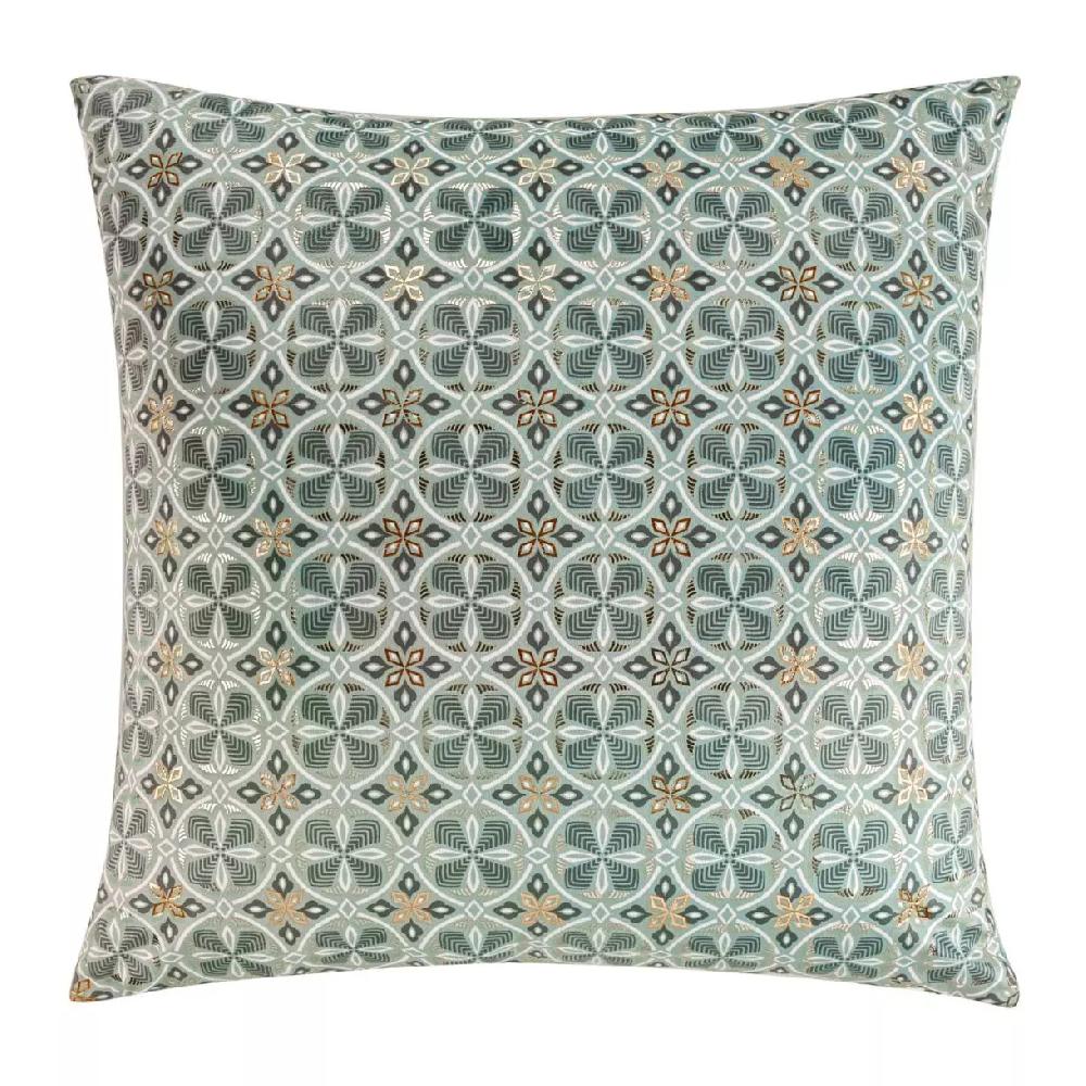 eminza Housse de coussin carrée velours (60 cm) Joan Vert kaki