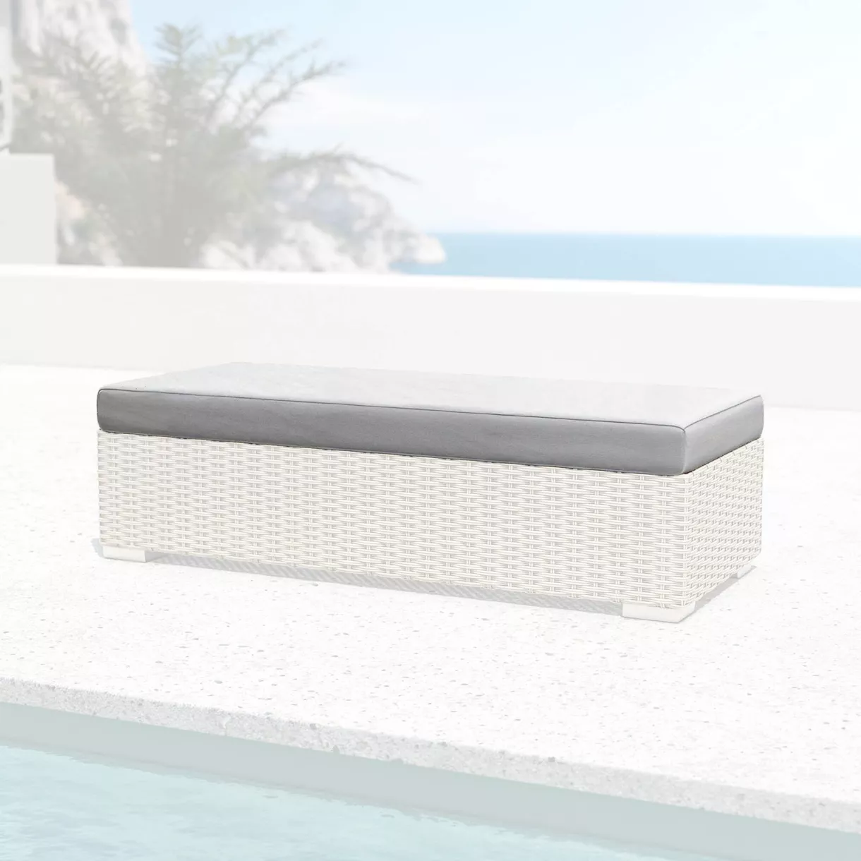 eminza Housse de coussin de remplacement pour Banquette 2 places Palma Gris