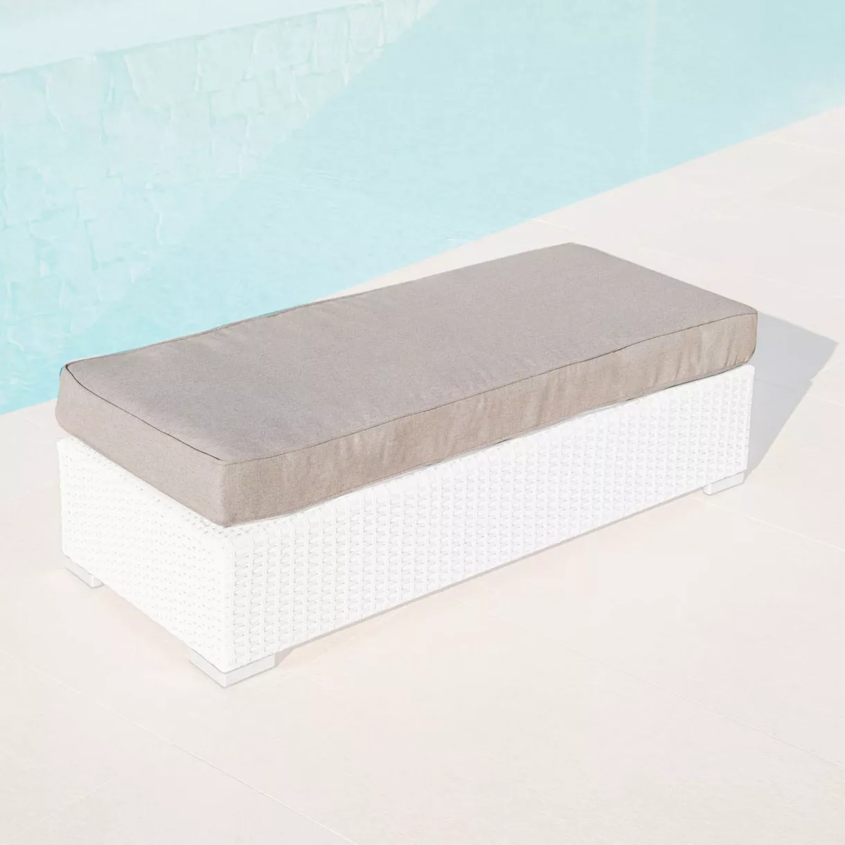 eminza Housse de coussin de remplacement pour Banquette 2 places Palma Taupe