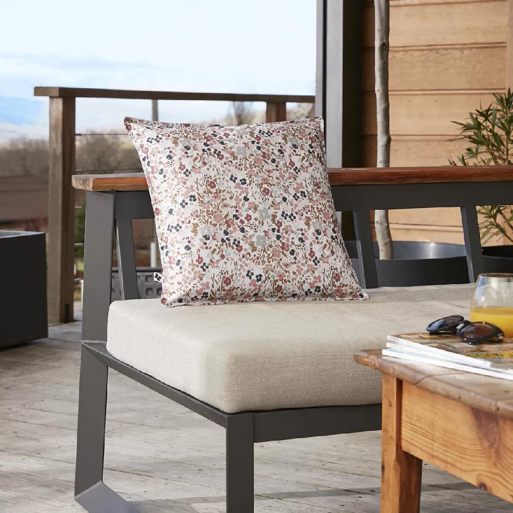 eminza Housse de coussin extérieur carrée (45 x 45 cm) Capucine Beige