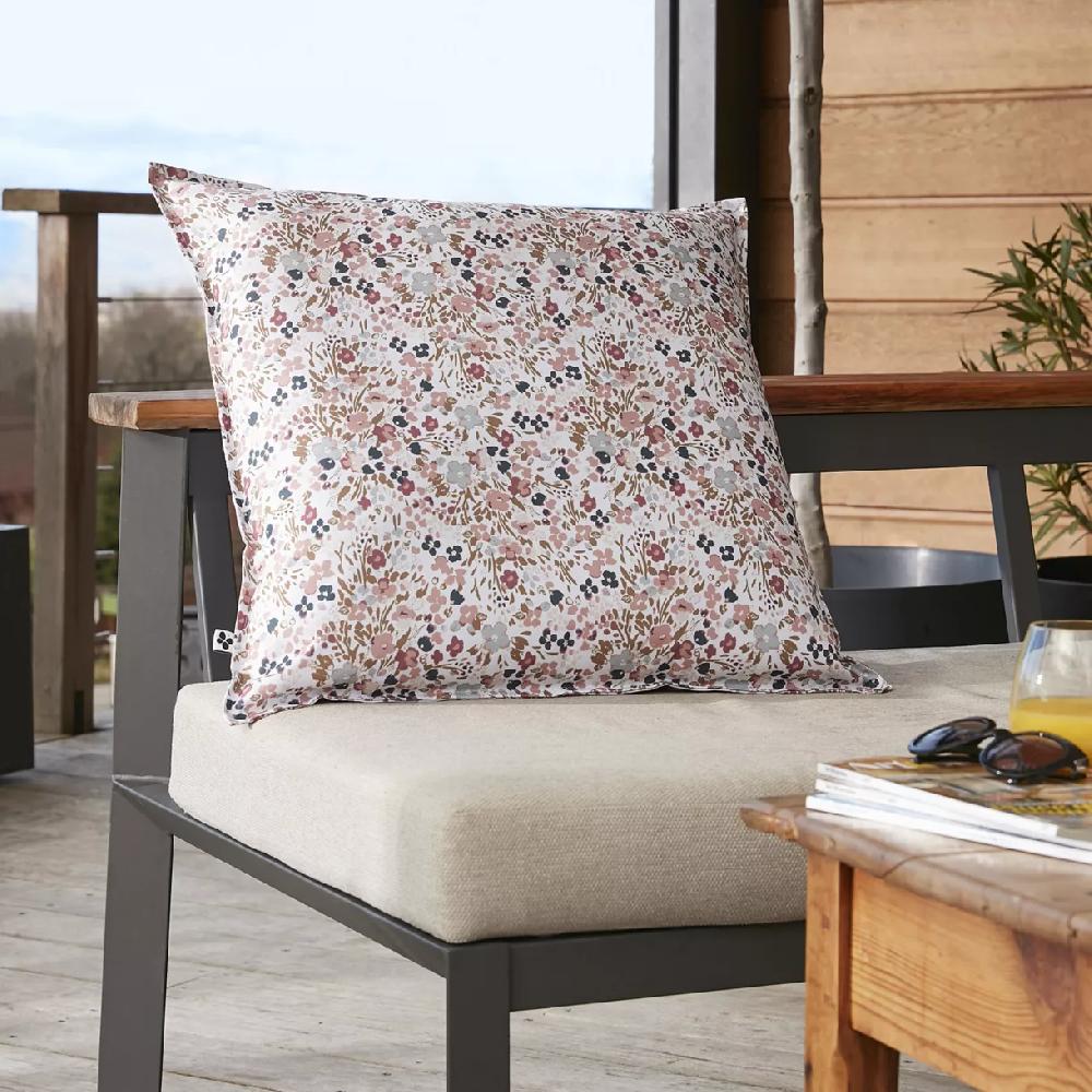 eminza Housse de coussin extérieur carrée (60 x 60 cm) Capucine Beige