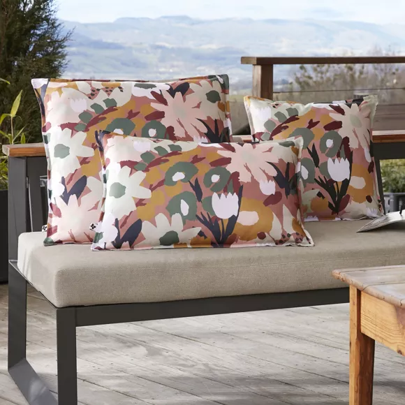 Eminza Housse De Coussin Extérieur Carrée (60 X 60 Cm) Léane Multicolore