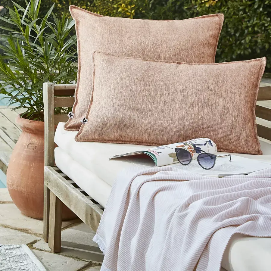 Eminza Housse De Coussin Extérieur Rectangulaire (40 X 60 Cm) Naia Corail