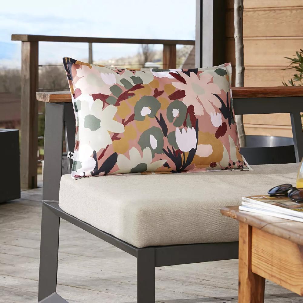 eminza Housse de coussin extérieur rectangulaire (40 x 60 cm) Léane Multicolore