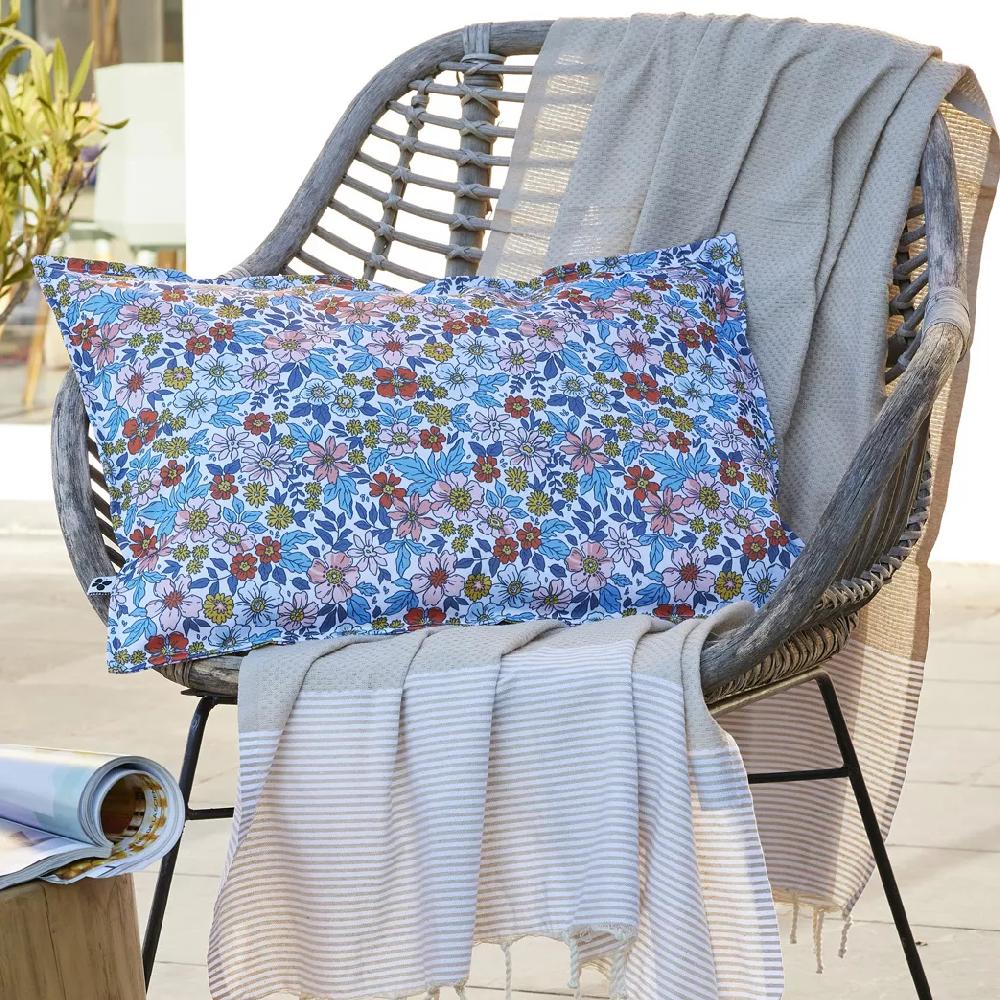 eminza Housse de coussin extérieur rectangulaire (40 x 60 cm) Danaé Multicolore
