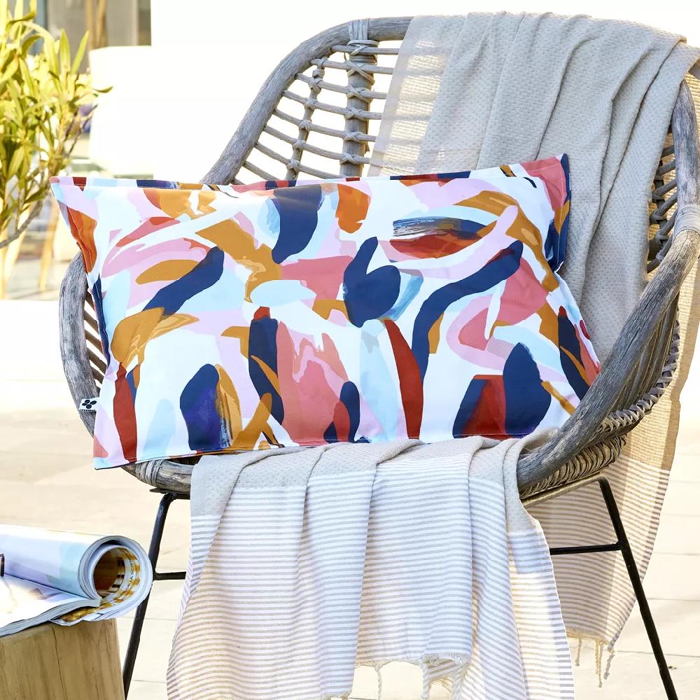eminza Housse de coussin extérieur rectangulaire (40 x 60 cm) Julianne Multicolore