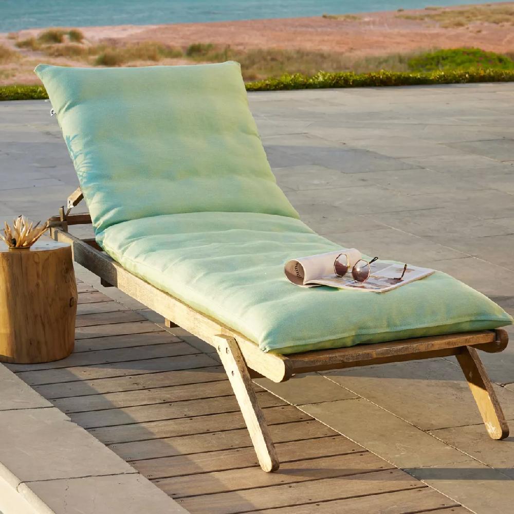 eminza Housse de coussin pour bain de soleil (190 x 70 cm) Naia Vert caraïbes