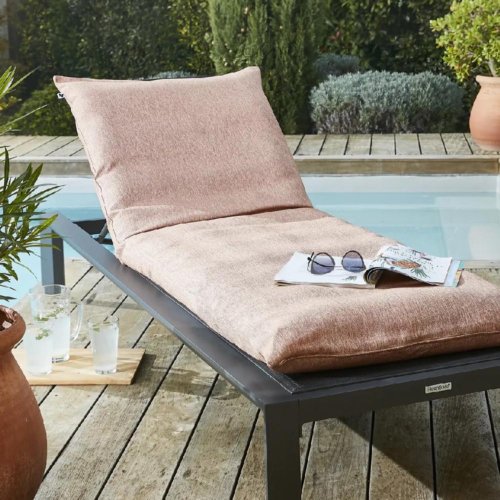 eminza Housse de coussin pour bain de soleil (190 x 70 cm) Naia Corail