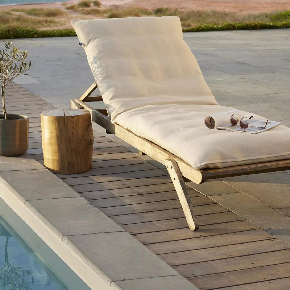 eminza Housse de coussin pour bain de soleil (190 x 70 cm) Naia Ecru eminza Housse de coussin pour bain de soleil (190 x 70 cm) Naia Ecru