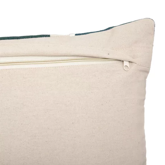 Eminza Housse De Coussin Rectangulaire Coton (30 X 50 Cm) Géo Verte