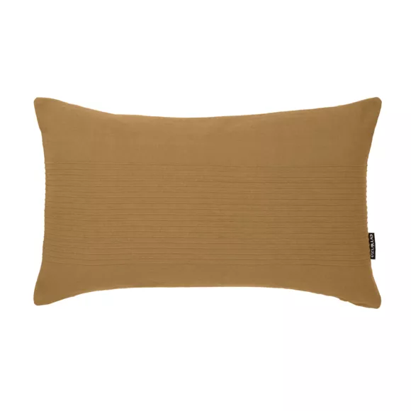 Eminza Housse De Coussin Rectangulaire Coton Tissé (30 X 50 Cm) Léa Camel