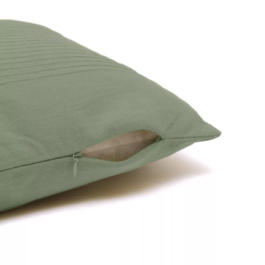 Eminza Housse De Coussin Rectangulaire Coton Tissé (30 X 50 Cm) Léa Vert Romarin