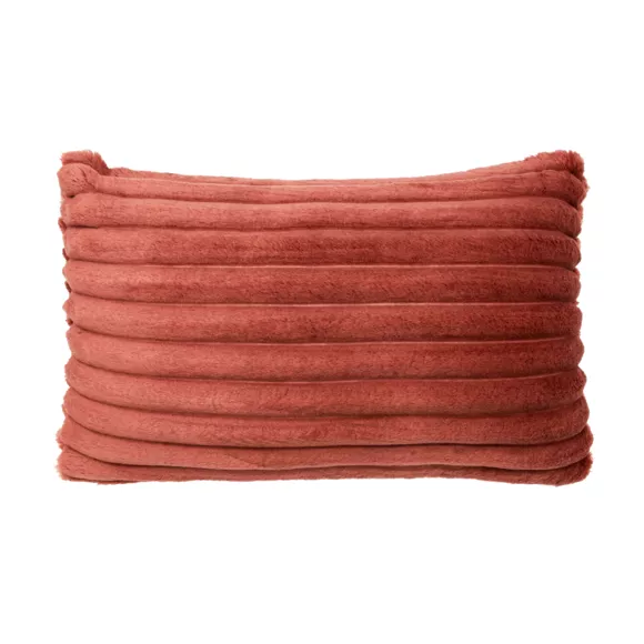 Eminza Housse De Coussin Rectangulaire Flanelle (30 X 50 Cm) Dune Terracotta