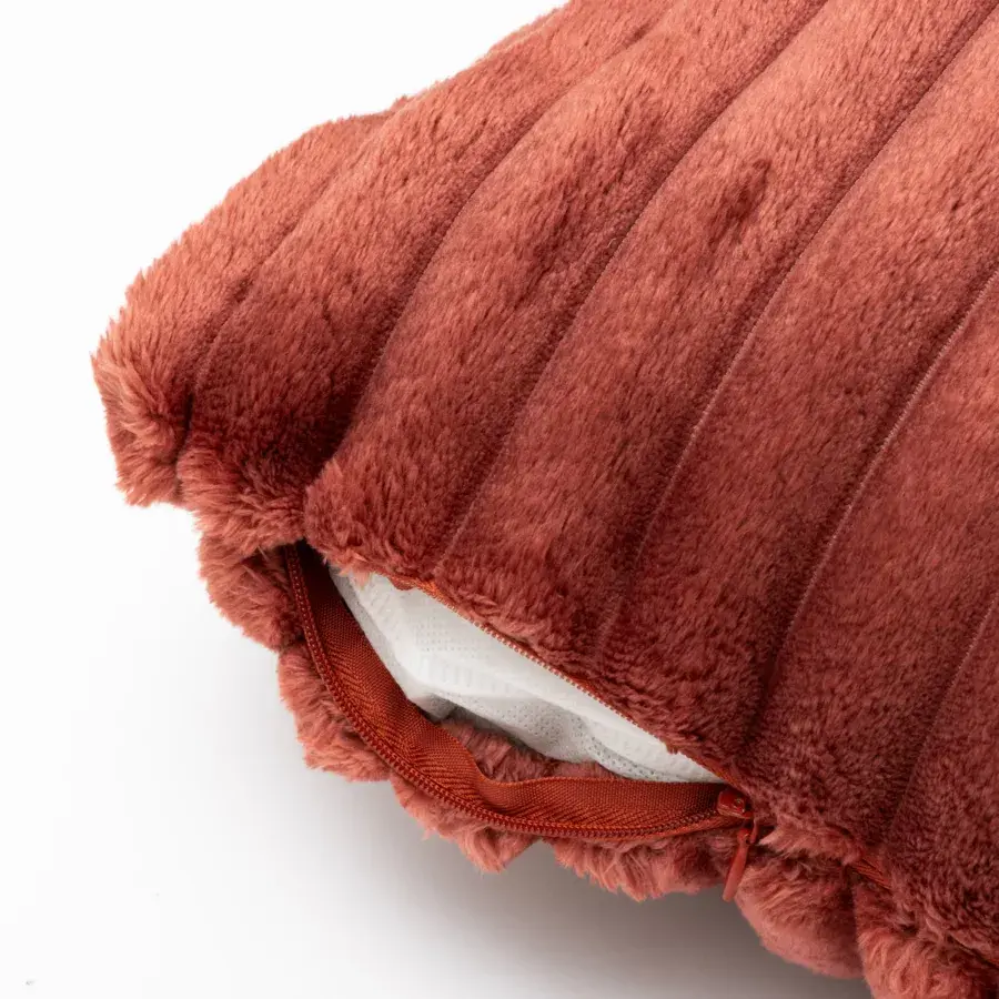 Eminza Housse De Coussin Rectangulaire Flanelle (30 X 50 Cm) Dune Terracotta
