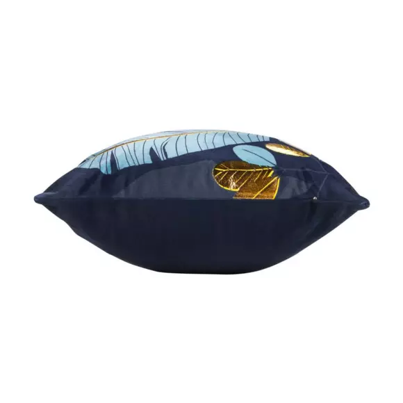 Eminza Housse De Coussin Rectangulaire Velours (30 X 50 Cm) Prusseor Bleue