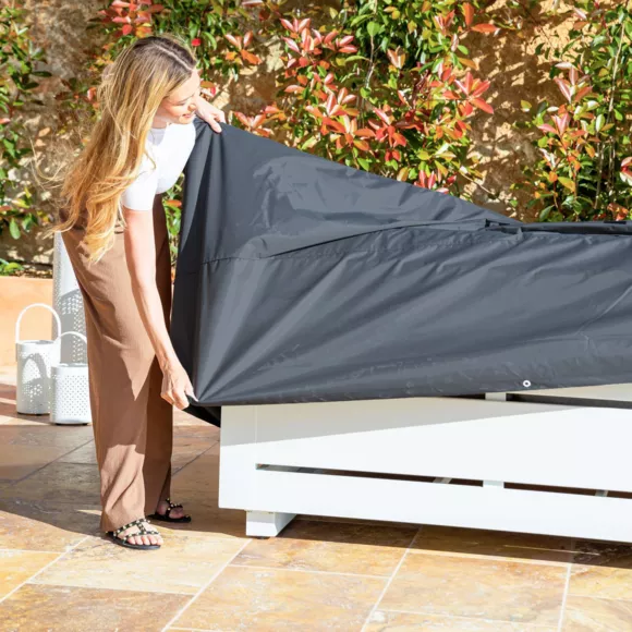 Eminza Housse De Protection Imperméable Pour Salon De Jardin 250 X 250 Cm Gris