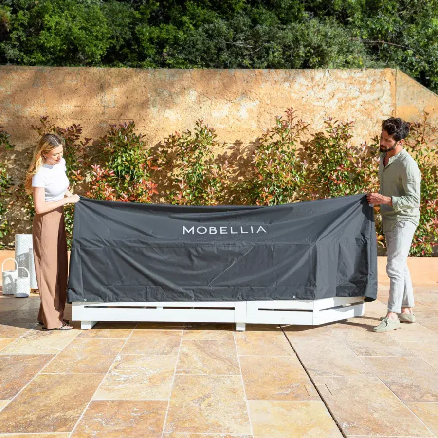 Eminza Housse De Protection Imperméable Pour Salon De Jardin 250 X 250 Cm Gris