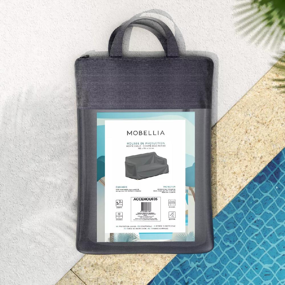 eminza Housse de protection imperméable pour Transat (210 x 92 cm) Monte Carlo Gris