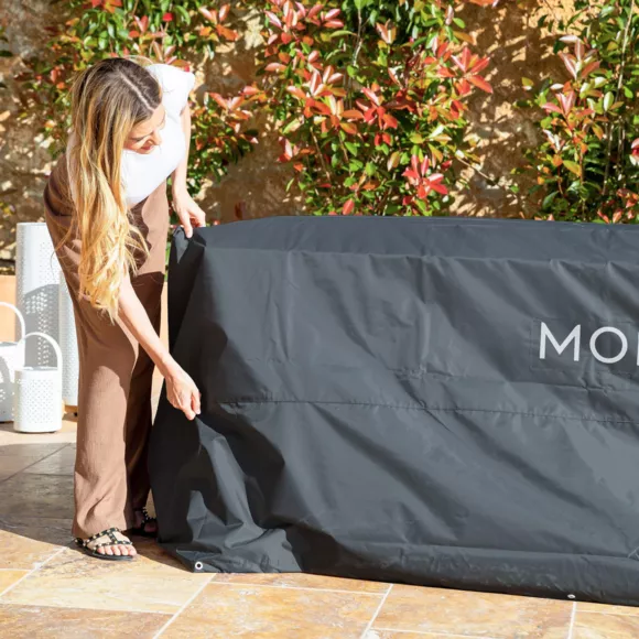 Eminza Housse De Protection Imperméable XL Pour Salon De Jardin 400 X 300 Cm Gris