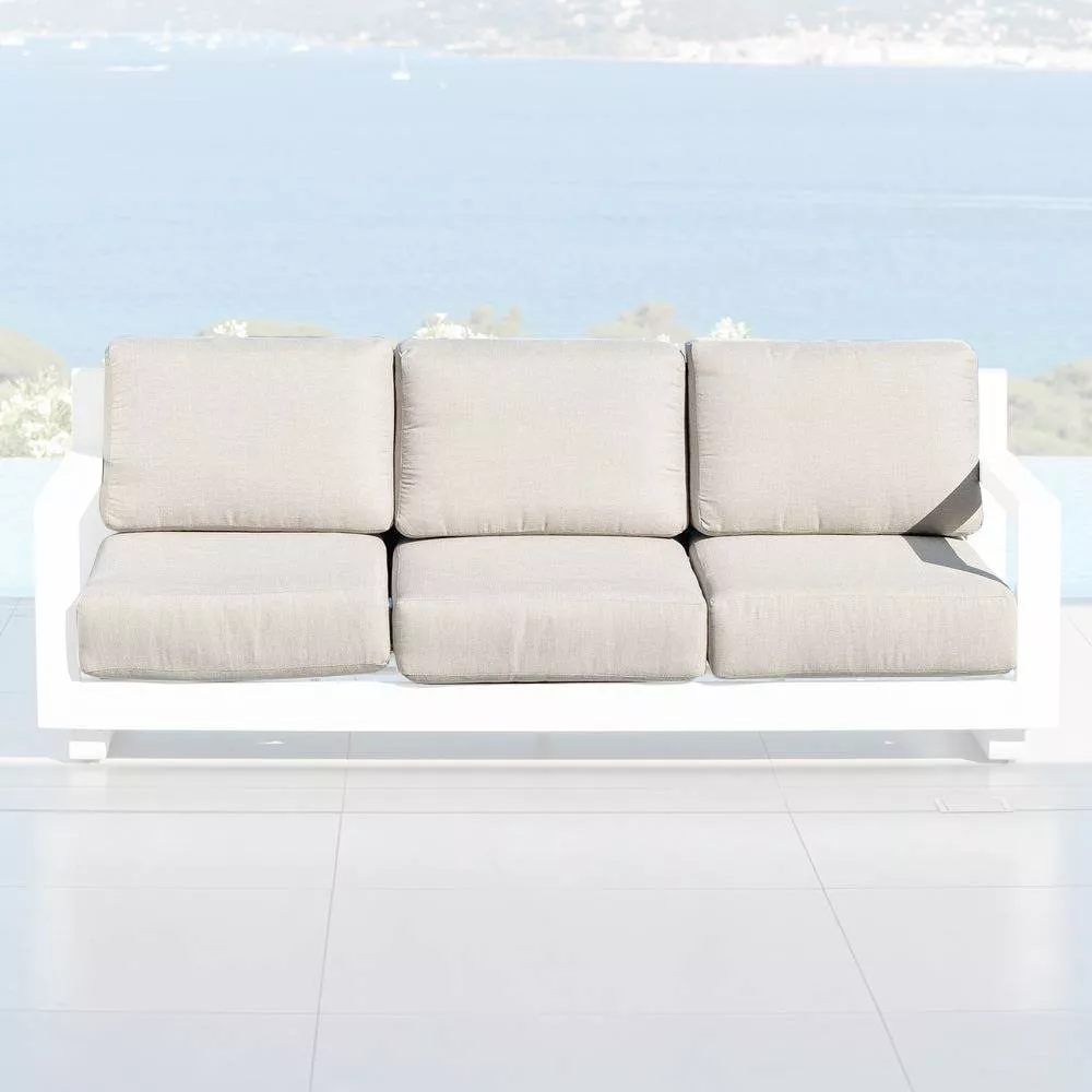 eminza Housses de coussin de remplacement pour Canapé 3 places Elba Taupe
