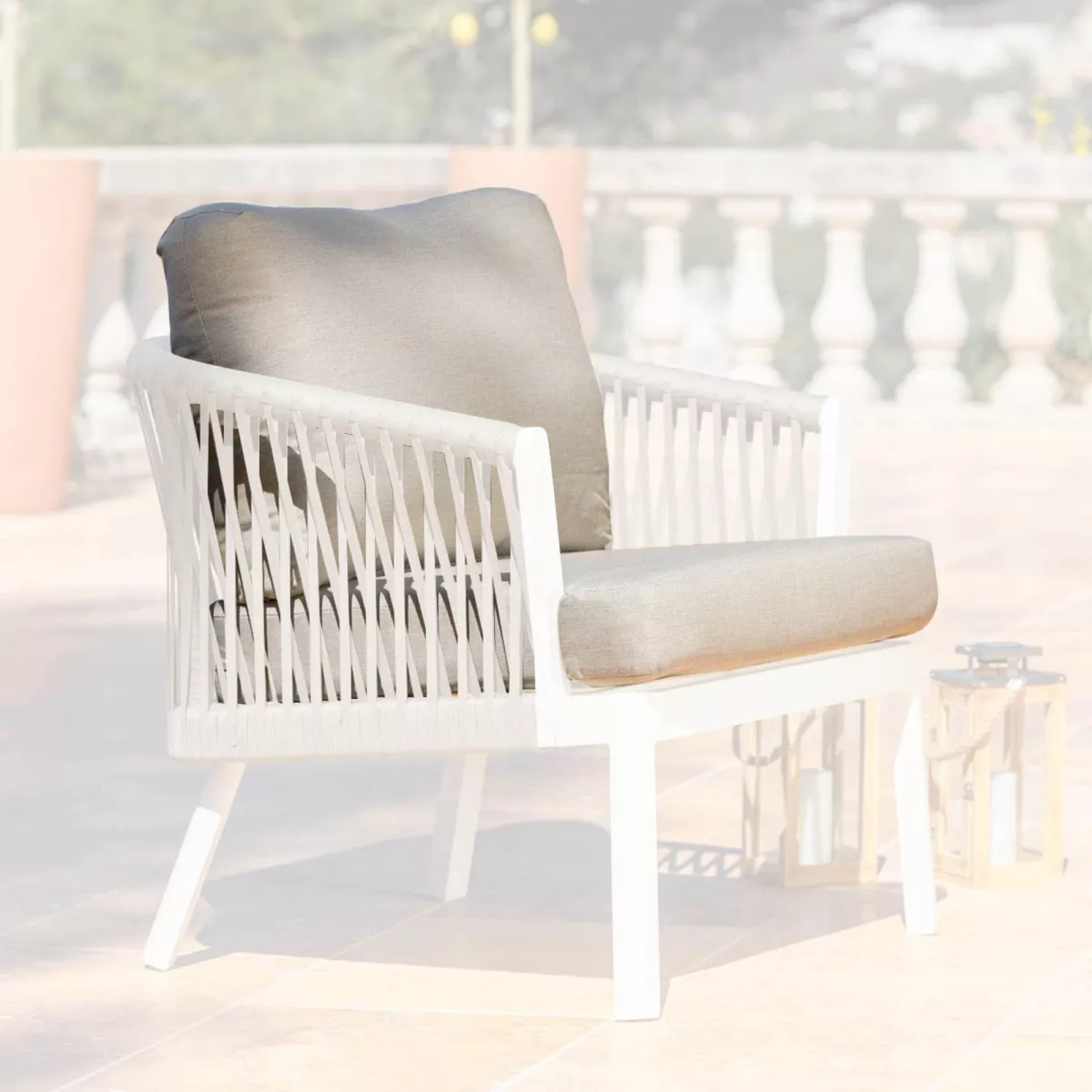 eminza Housses de coussin de remplacement pour Fauteuil Amalfi Taupe