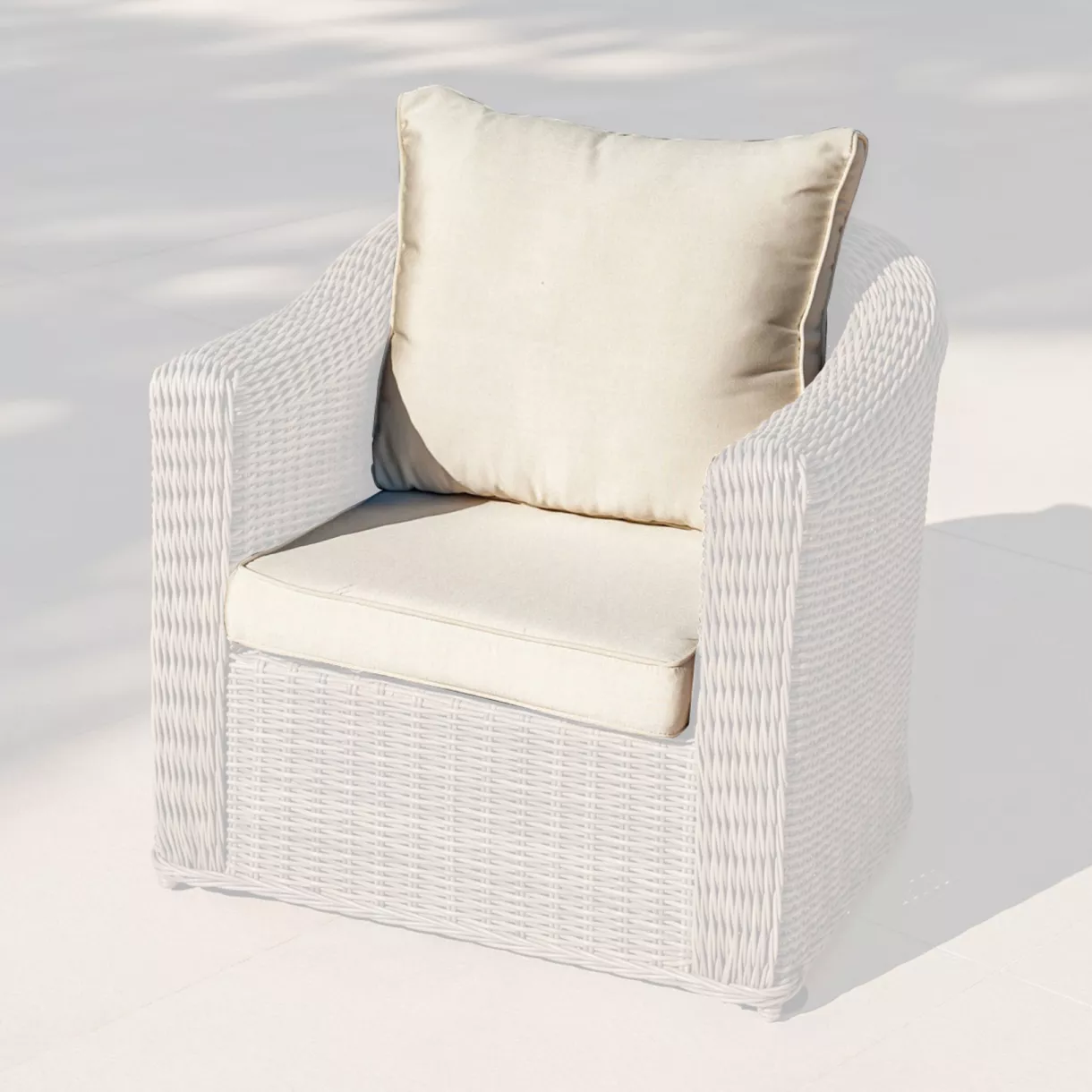 eminza Housses de coussin de remplacement pour Fauteuil Calvi Beige