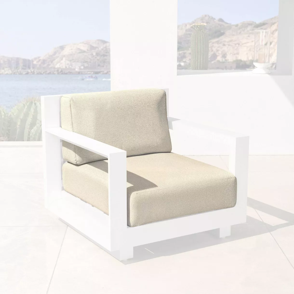eminza Housses de coussin de remplacement pour Fauteuil Elba Beige
