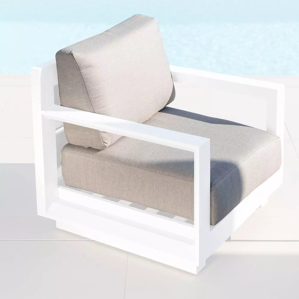 eminza Housses de coussin de remplacement pour Fauteuil Elba Taupe