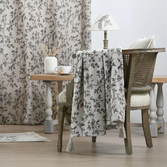 Eminza Jeté De Canapé Coton Recyclé (125 X 150 Cm) Clarine Ecru