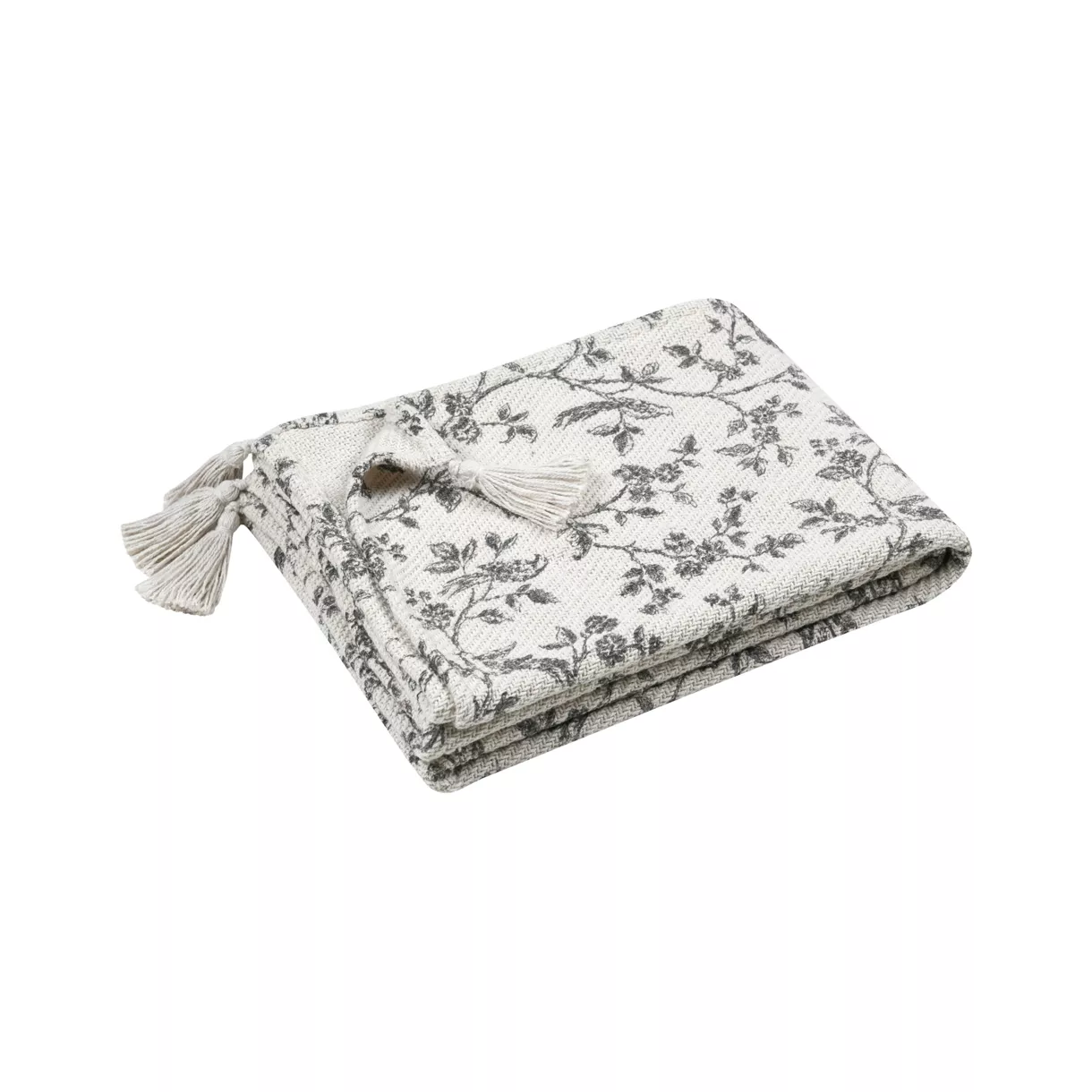 eminza Jeté de canapé coton recyclé (125 x 150 cm) Clarine Ecru