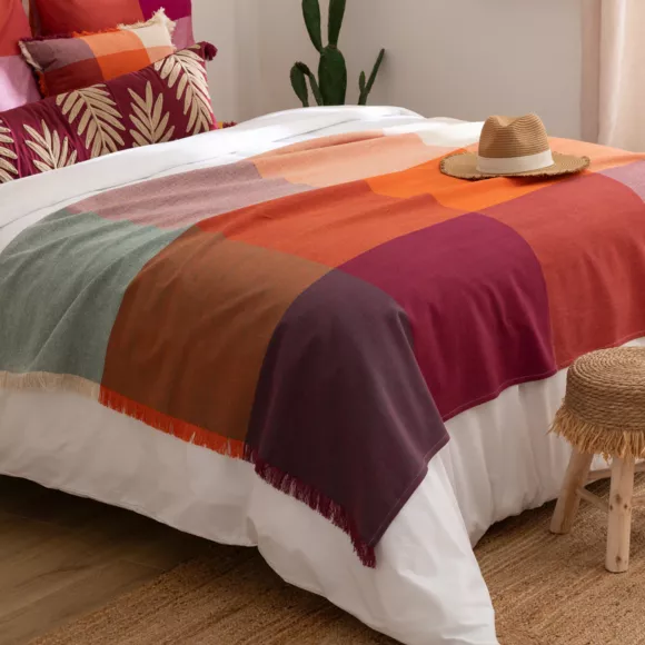 Eminza Jeté De Lit Coton (130 X 180 Cm) Madras Multicolore