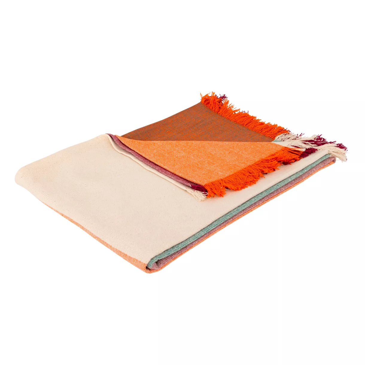 eminza Jeté de lit coton (130 x 180 cm) Madras Multicolore