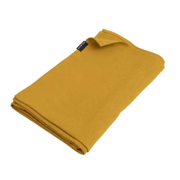 Eminza Jeté De Lit Coton Tissé (130 X 160 Cm) Léa Jaune Safran