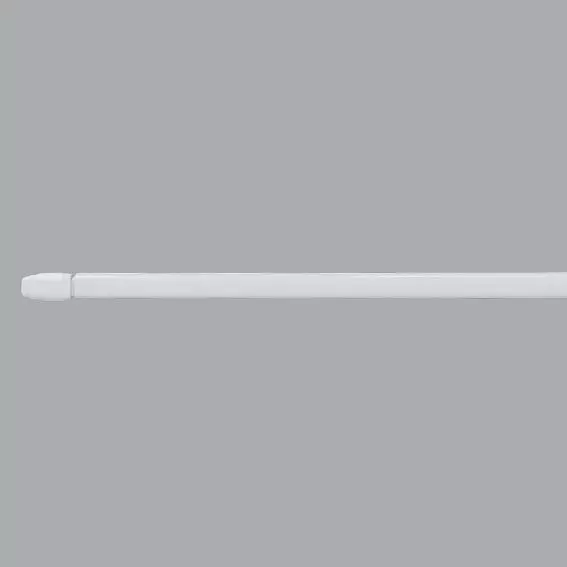 eminza Kit de 2 tringles extensibles ovales ( 30 à 40 cm) Blanc
