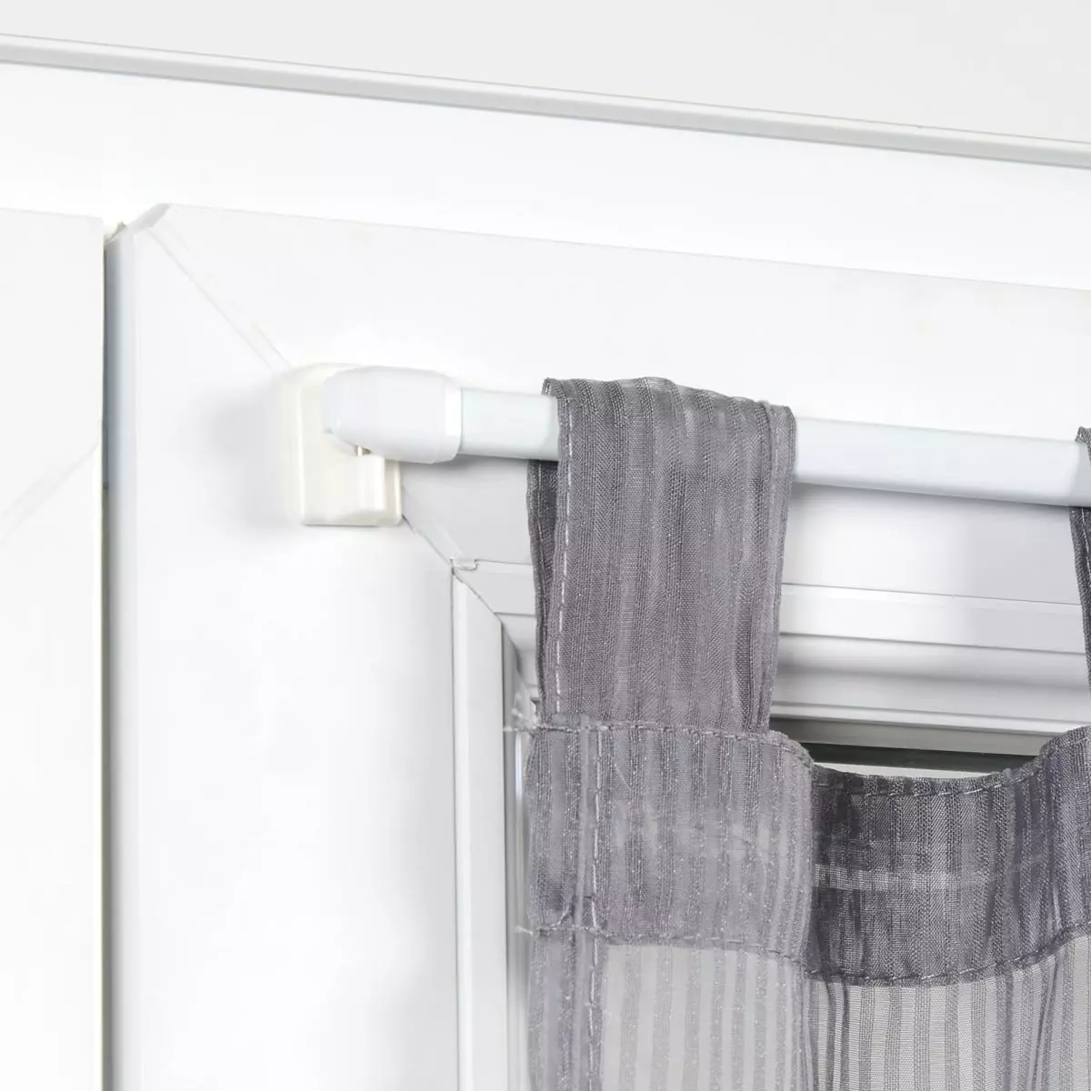 eminza Kit de 2 tringles extensibles ovales (40 à 60 cm) Blanc