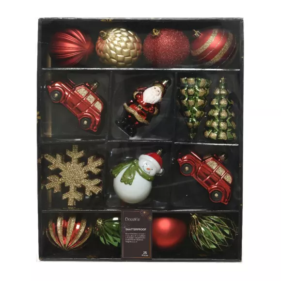 Eminza Kit De Décoration De Sapin De Noël Tradition Or