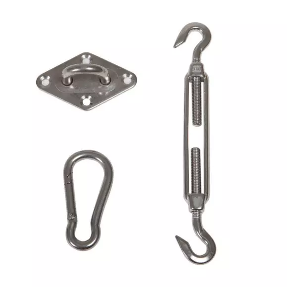 Eminza Kit De Fixation Pour Voile D'ombrage - 3 Pièces