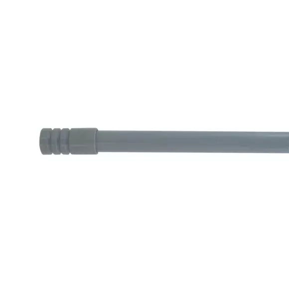Eminza Kit De Tringle Extensible (135 à 225 Cm) Cylindre Strié Gris Foncé